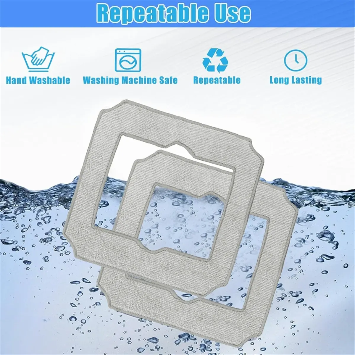 A92G New 10PCS Washable Mop Cloths Cleaning Rag for Mini Window Vacuum Cleaner Robot Replacement Accessories