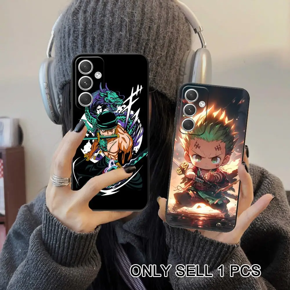 Anime Zoro Phone Case for Samsung Galaxy S26 S25 S24 S23 S22 S21 S20 Note20 Plus FE Ultra Soft TPU Shockproof Cover