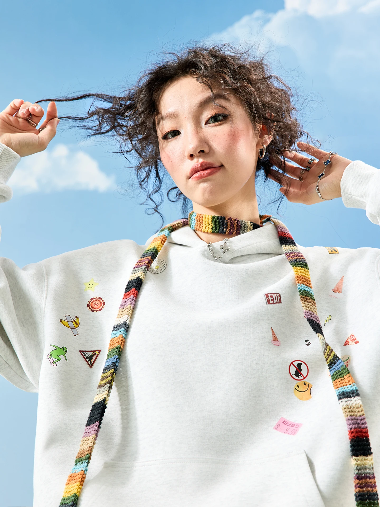 

Nuthink American Sle Thiened Hoodie Sweatirt Fce Lined Printed ex Spring New Arrival Comfortable Cotton Polyeste...