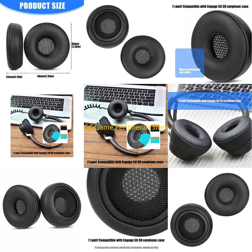 

U55B Comfort Ear Cushions Enhances Durability Reduced Ear Fatigue Earpads Ensuring Optimal Performances for Engage50/30