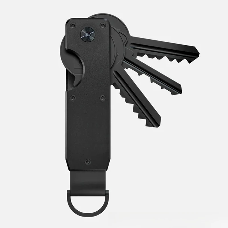 Intelligenter Schlüssel-Organizer aus Metall, minimalistischer Schlüsseletui-Halter mit Schraubendreher, hält 2–6 Schlüsselanhänger für Schlüssel weniger als 6,2 cm, Outdoor-Werkzeuge