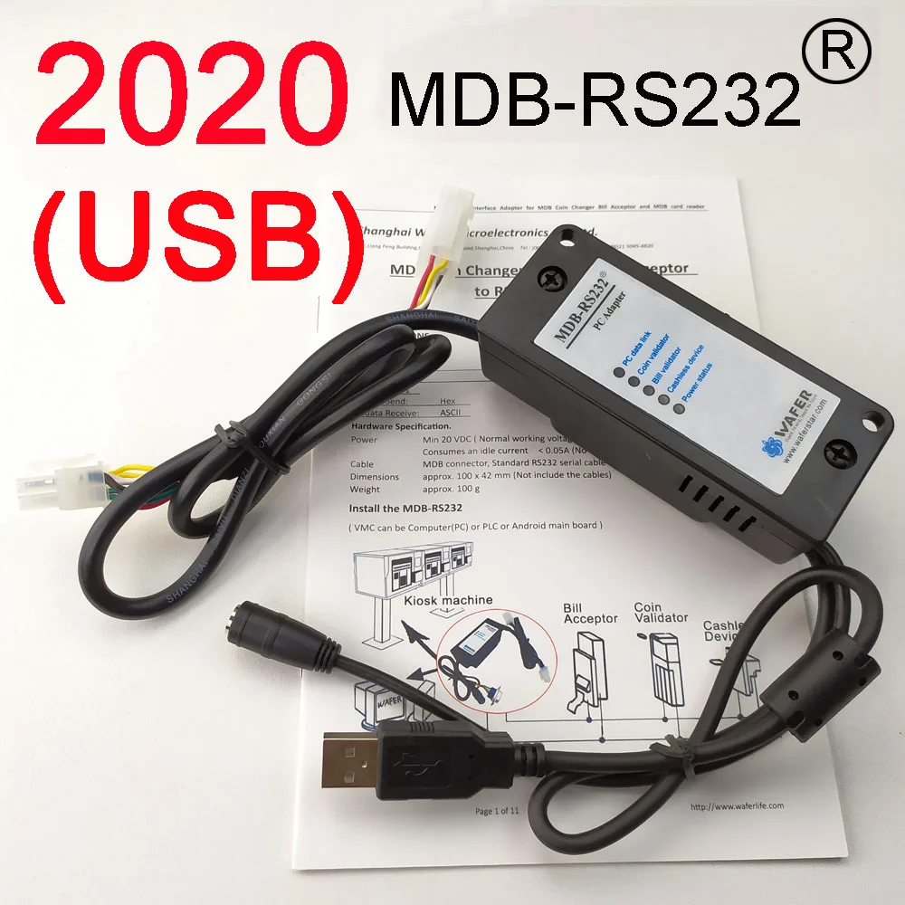 

New USB Interface MDB Banknote, Hard Coin, Card Reader and Computer Adapter MDB-RS232