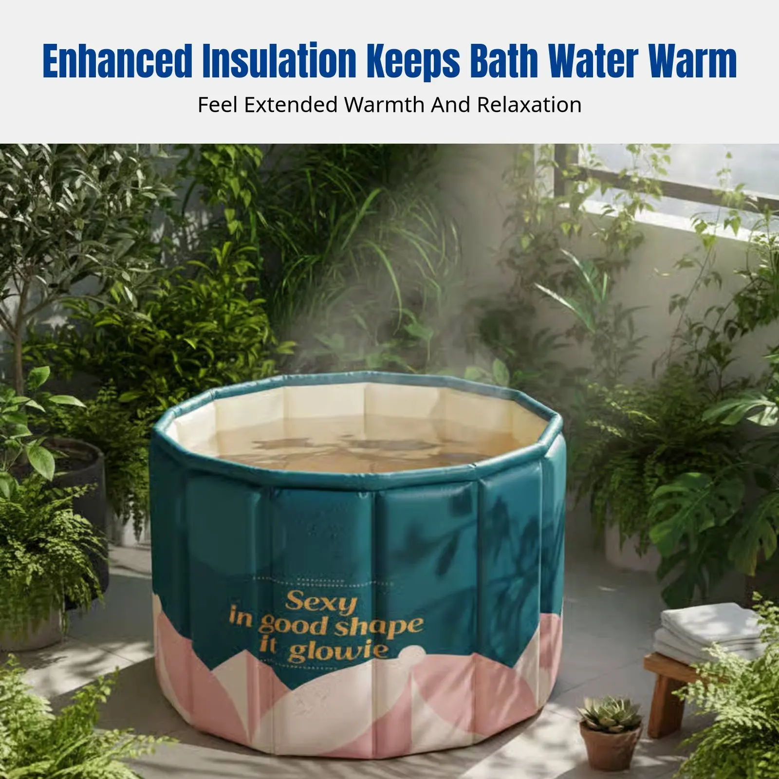 

Soaking Bath Tub, Foldable Design, Home Spa, Insulated, Comfortable Sitting, Suitable for Adults and Children, Random Color
