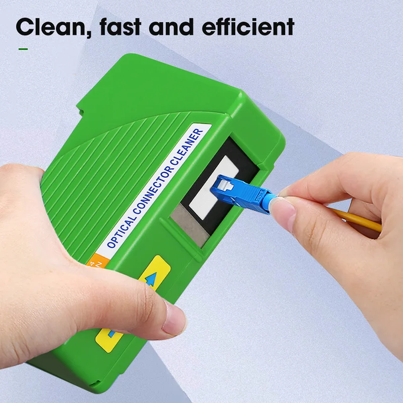 

Fiber End Face Cleaning Box SC/FC/ST/LC Connector Wiping Tools Fiber Flange Adapters Cleaner Pigtail Cleaner