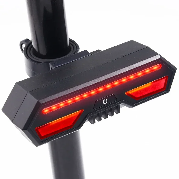 Smart remote control rainproof super bright turn signal warning rear light rechargeable led bicycle light