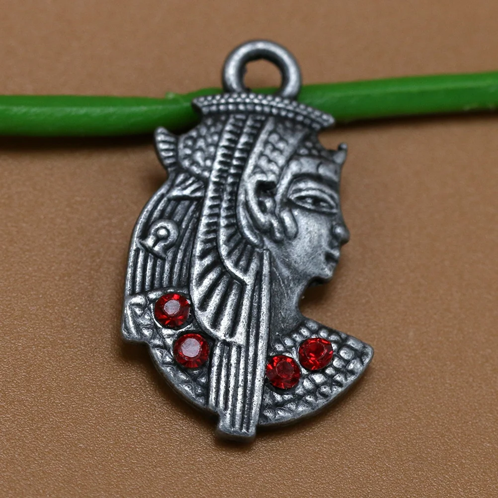 

10pcs Alloy Red Crystal Pendant Charms Diy Jewelry Making Accessories For Necklace Bracelet Keychain Dangle Scrapbooking Decor