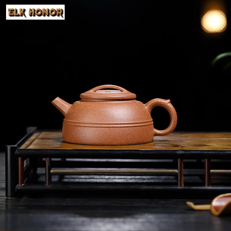 180ml Chinese Yixing Famous Purple Clay Teapots Handmade Tea Pot Raw Ore Downhill Mud Kettle High-end Zisha Tea Set Collection