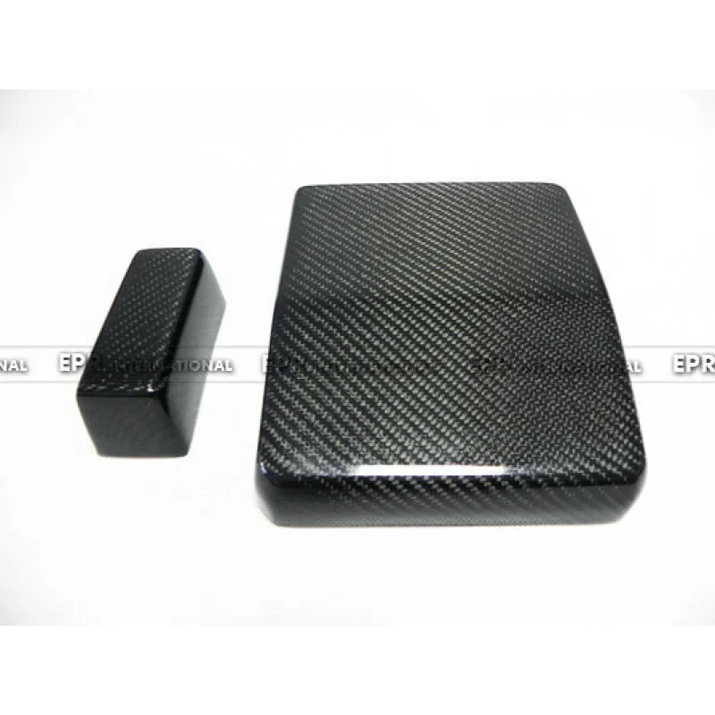 لـ Mitsubishi Lancer Evolution EVO X - غطاء صندوق الصمامات لمقصورة المحرك من ألياف الكربون وغطاء البطارية (جزء التعديل)