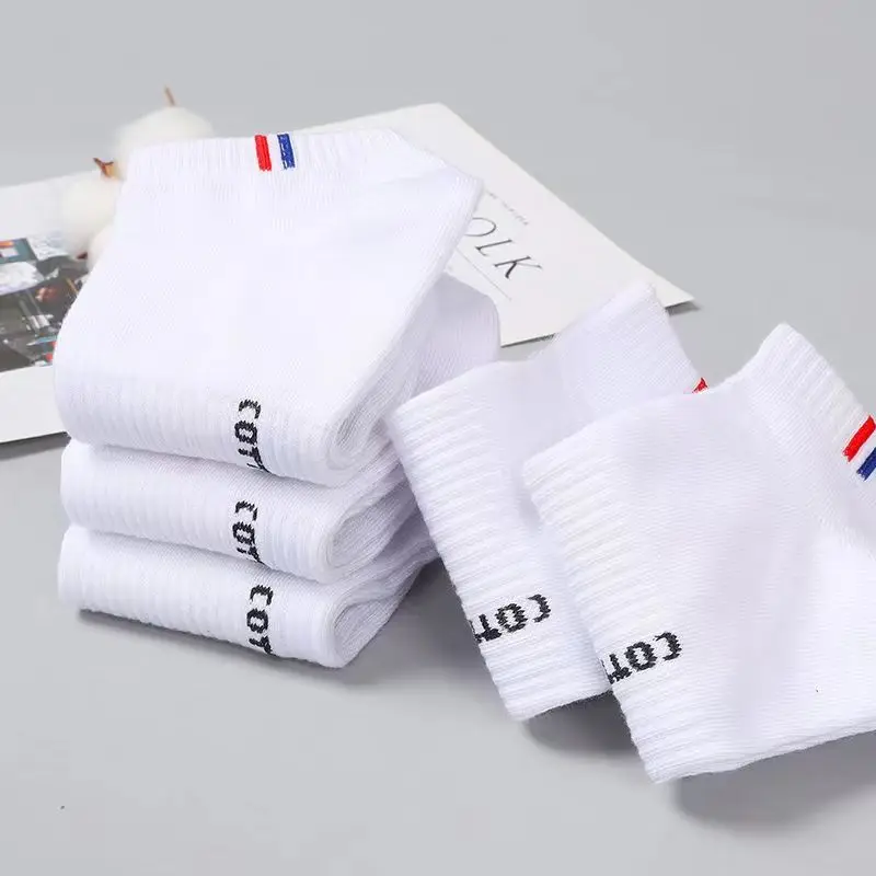 5/10 Pairs Summer Sweat Absorbing Breathable and Casual Socks 2024 New High-Quality Soft and Comfortable Men's Sports Socks