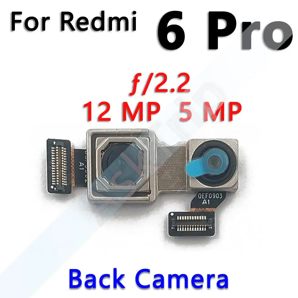 Aiinant Camera Flex Voor Xiaomi Redmi Note 6 6A 7 7A Pro Plus Kleine Voor/Hoofd Grote Terug achteruitrijcamera Module Lint Flex Kabel