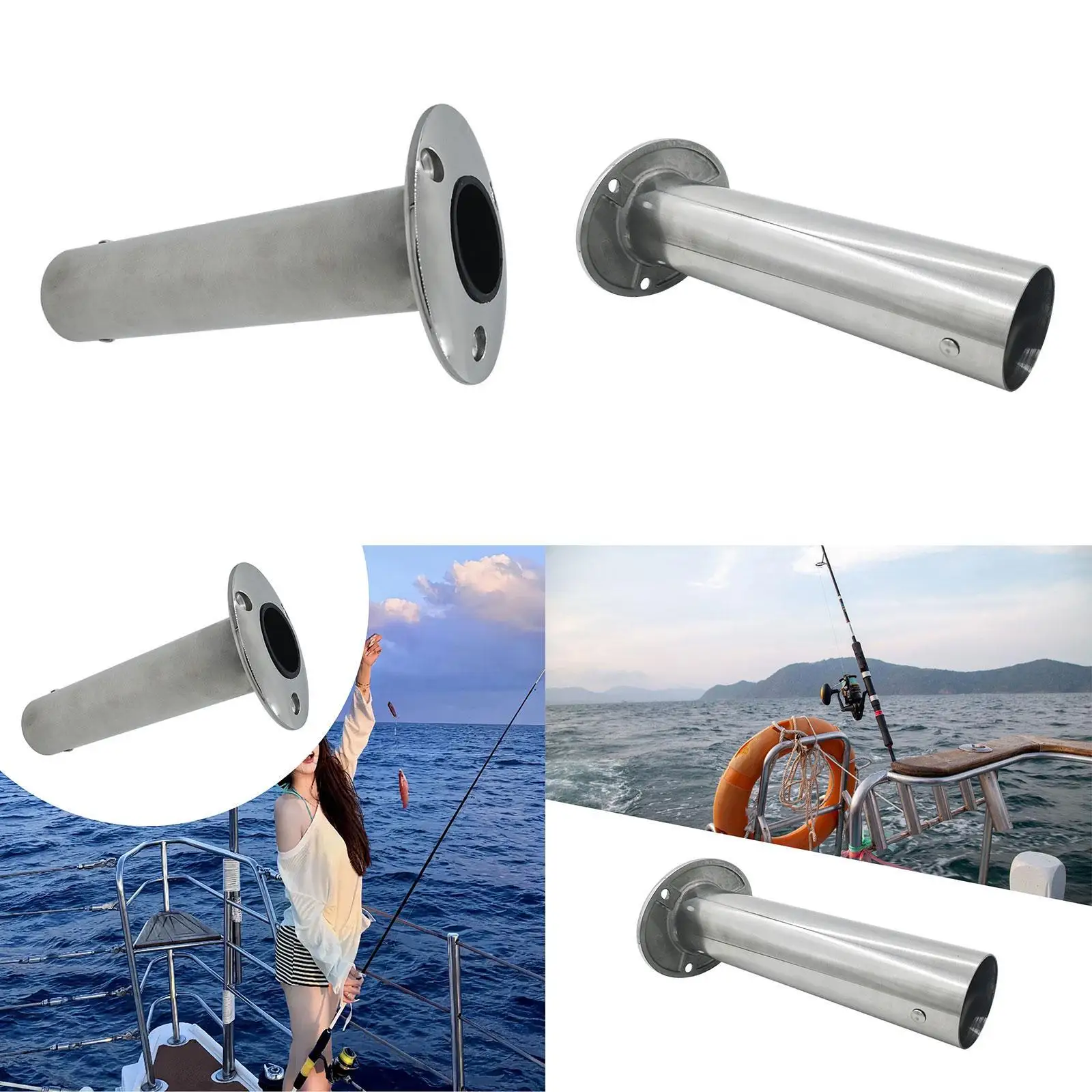 

Fishing Rod Holder Mirror Polished Marine Fitting 90 Degree for Marine Yacht
