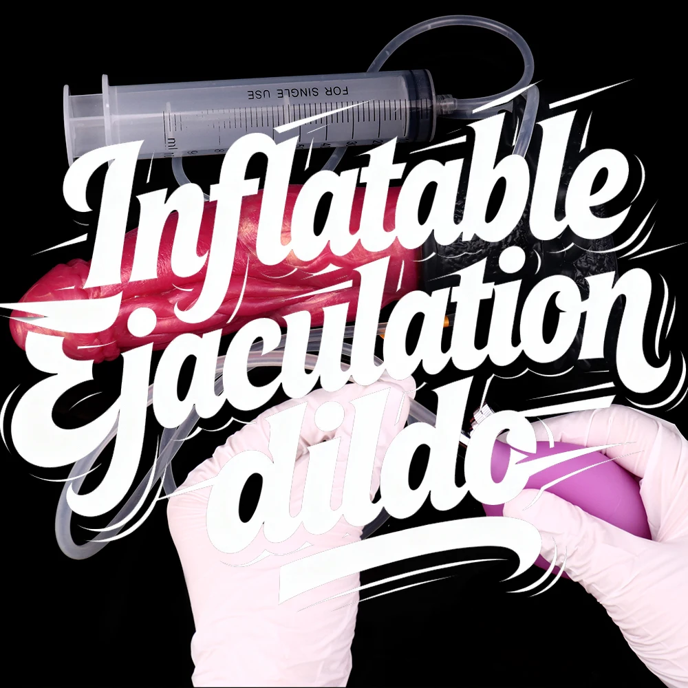 Elkkost fantasia dragão nó vibrador silicone inflável esguichando expansão atada anal plug com ventosa brinquedos sexuais