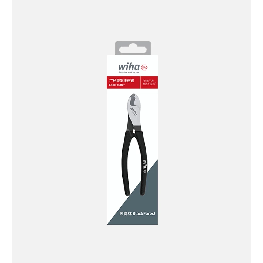 WIHA Black Forest Cable Cutter Cr-v Electrician Repair Hand Tools For Cutting Stripping Wire Cable Crimping Plier 45846