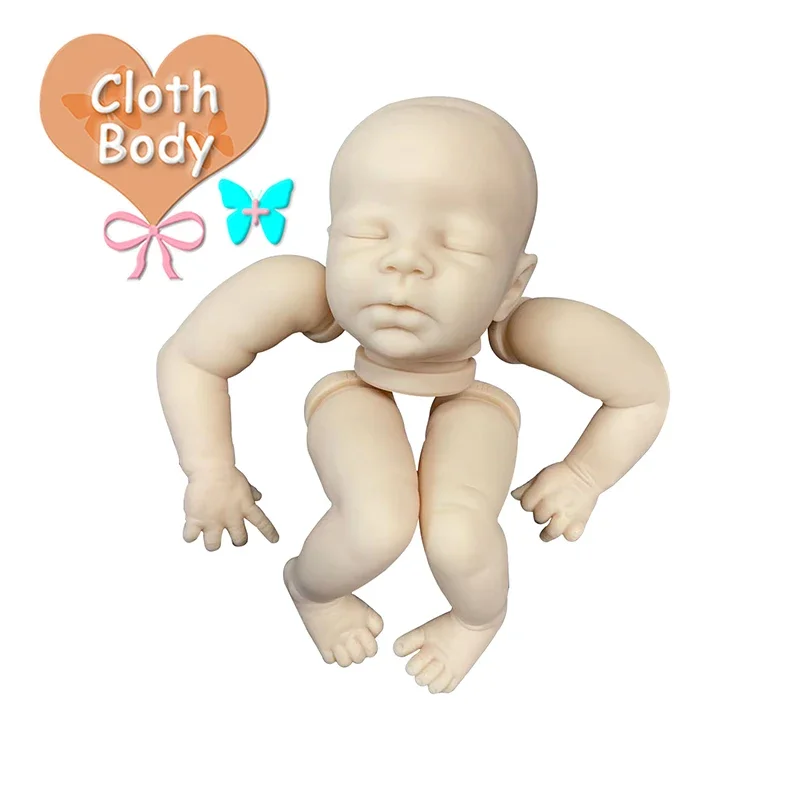 16inch Sleeping Newborn Reborn Doll Kit Zendric Soft Touch Lifelike Baby Reborn Kit Unfinished Doll Parts with Body