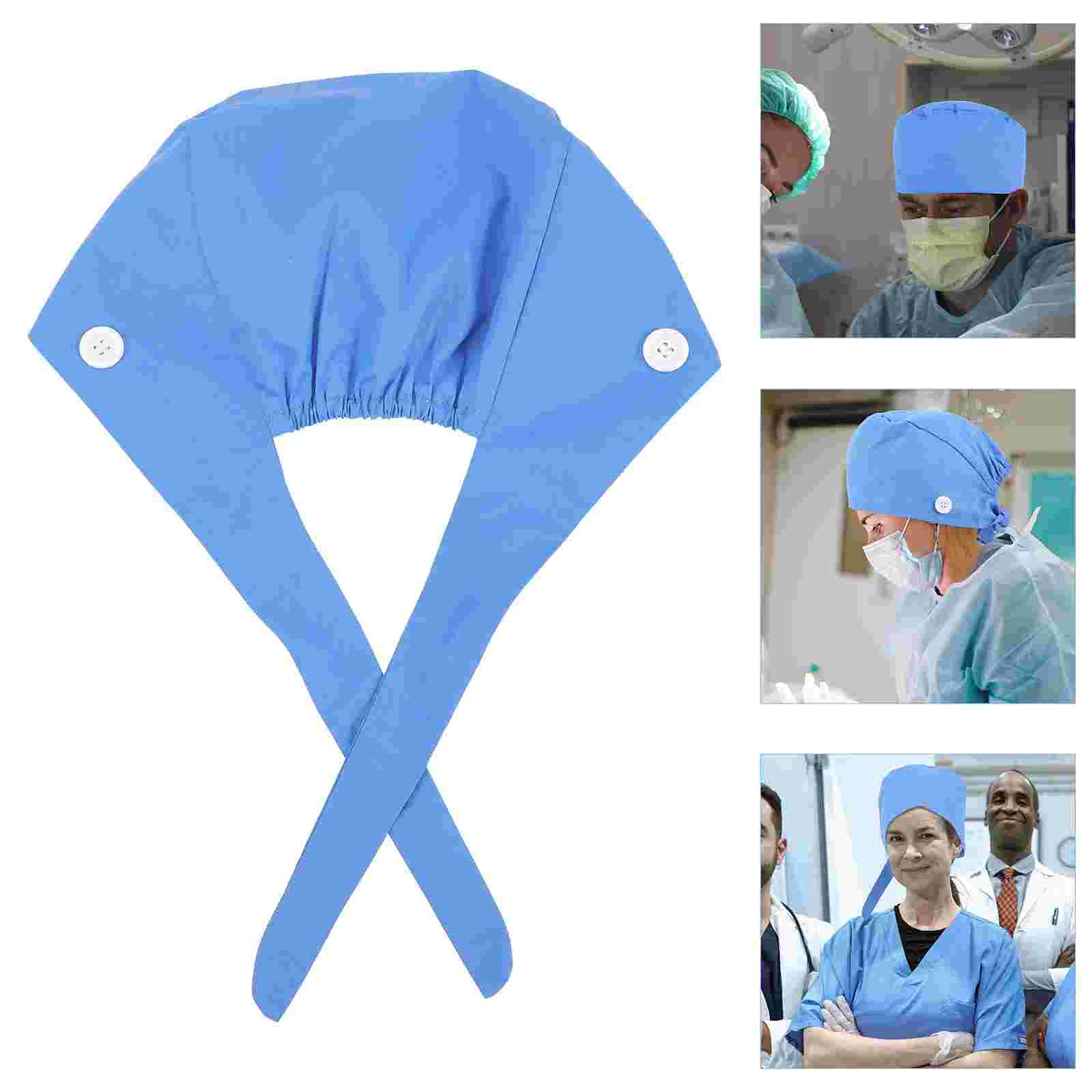 Mulheres e Homens Fosco Cabeça Chapéu, Capas de Cabelo, Chef Caps, Scrub Chapéus