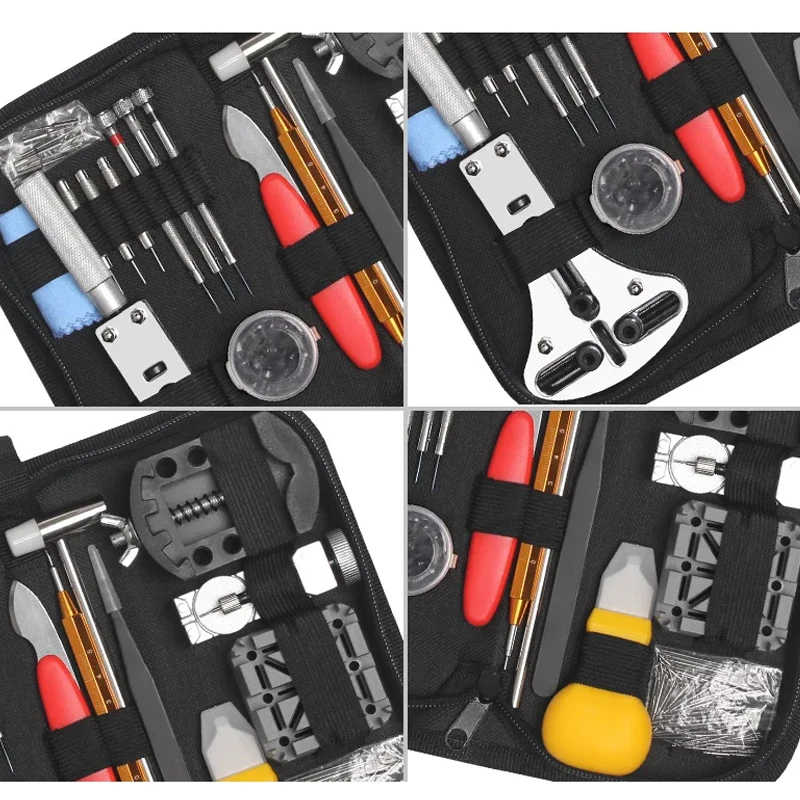161pcs Watch Repair Tools Kit Spring Bar Pin Adjust Case Back Opener Band Tool Anti Static Set For Watchmakers