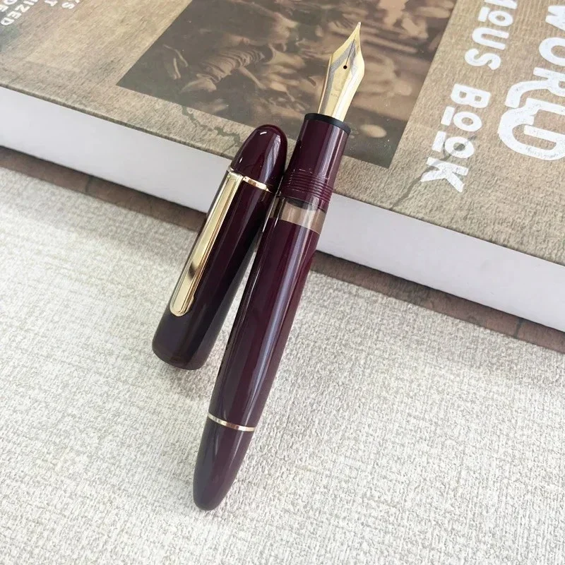 New WingSung 630 Brief Resin Gold Clip Pen Fountain Pens Iraurita No.8 F Nib 0.5~0.7mm Nib Piston Stationery Business Gifts Wri