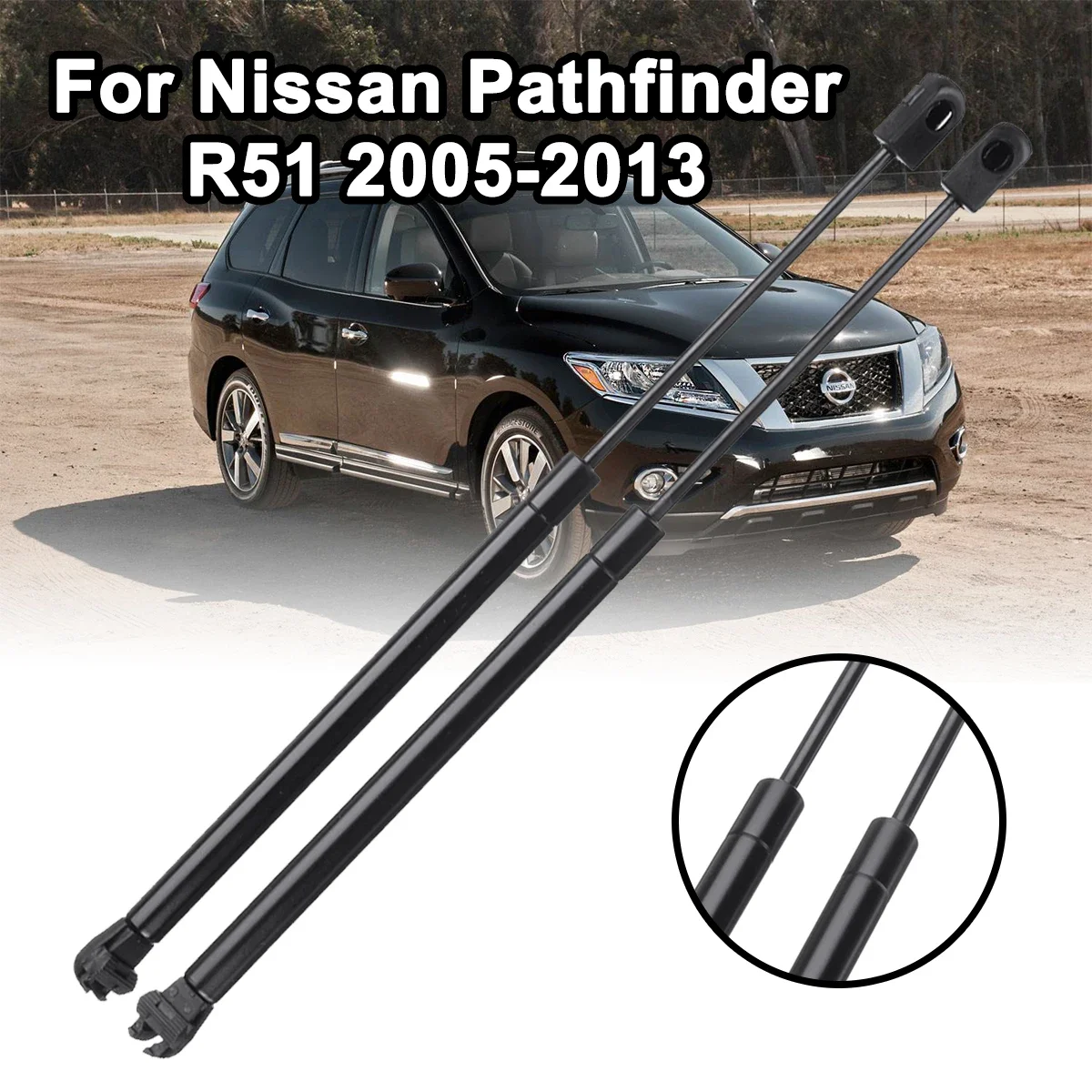 2pcs Car Rear Window Glass Gas Struts Bar Support Sring Replace For Nissan Pathfinder R51 2005-2013 90460ZL90A Car Support Rod