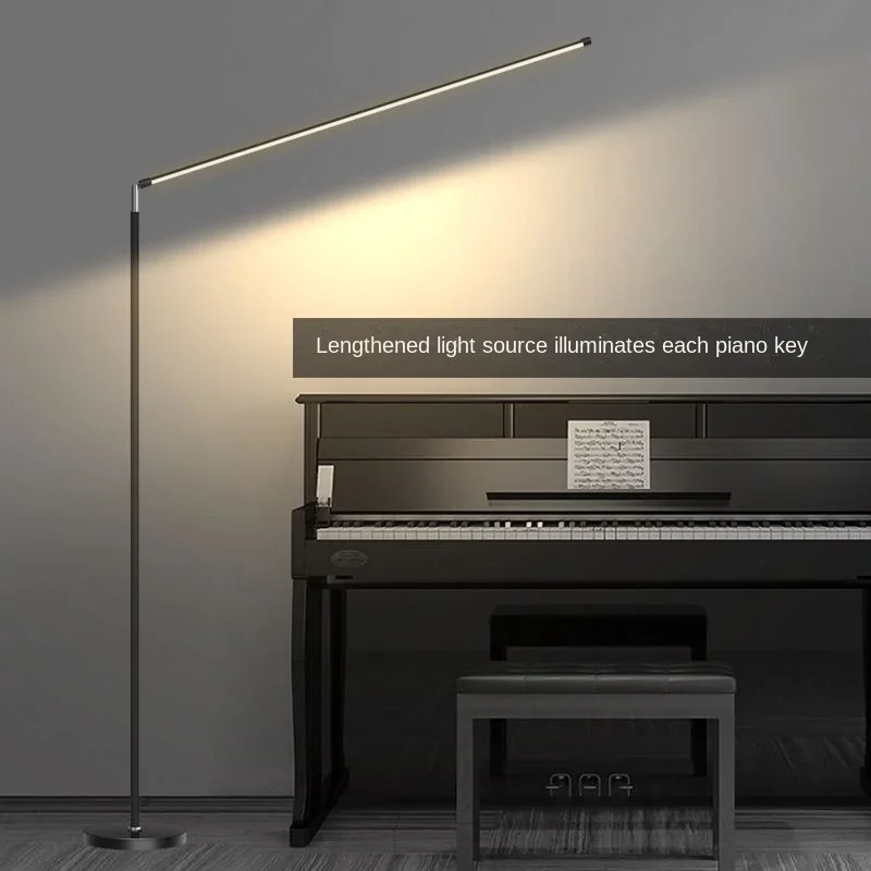 Imagem -04 - Minimalismo Led Floor Lamp Super Bright Reading Lamp Sala de Estar Quarto Cabeceira Vertical Lamp Piso Piano Luminária