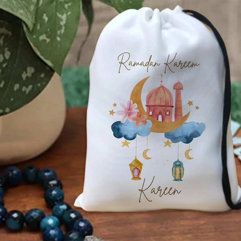 Personalised custom Ramadan Kareem bag eid Mubarak Muslim Islamic Eid Al-Fitr Decoration kid girl baby first 1st Ramadan gift