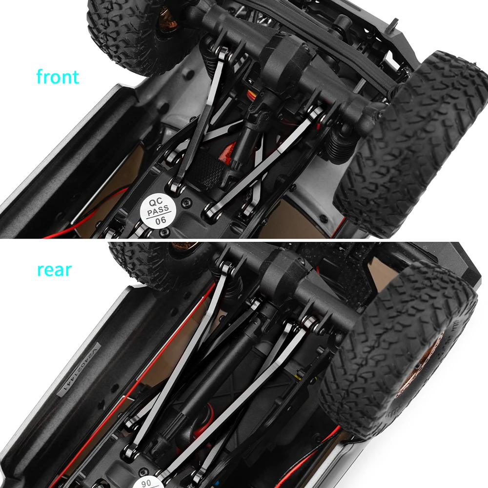 AXSPEED Kit de varilla de enlace elevada, eslabones de chasis de alta distancia para coche trepador de control remoto Axial SCX24 GX 470 1/24