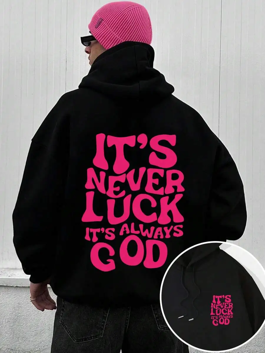 New High Quality Men's Streetwear, Graphic Print Fashionable Cotton Soft Outdoor Sports Hoodie