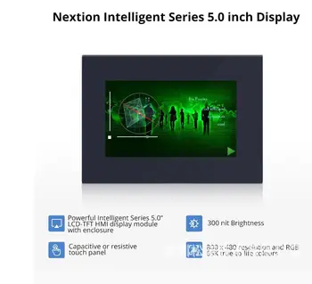 Nextion 5,0 zoll LCD-TFT hmi display kapazitive/resistive touch panel modul rgb 65k farbe intelligente serie mit gehäuse