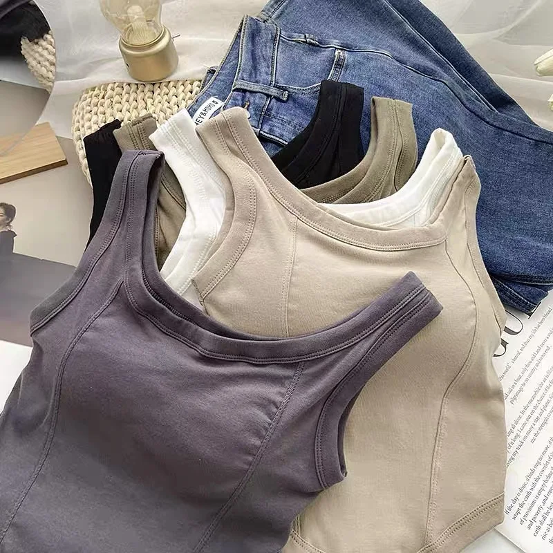 2024 New Vest versione coreana cinturino filettato a lisca di pesce donna con imbottitura sul petto dimagrante senza cuciture con bella biancheria intima posteriore