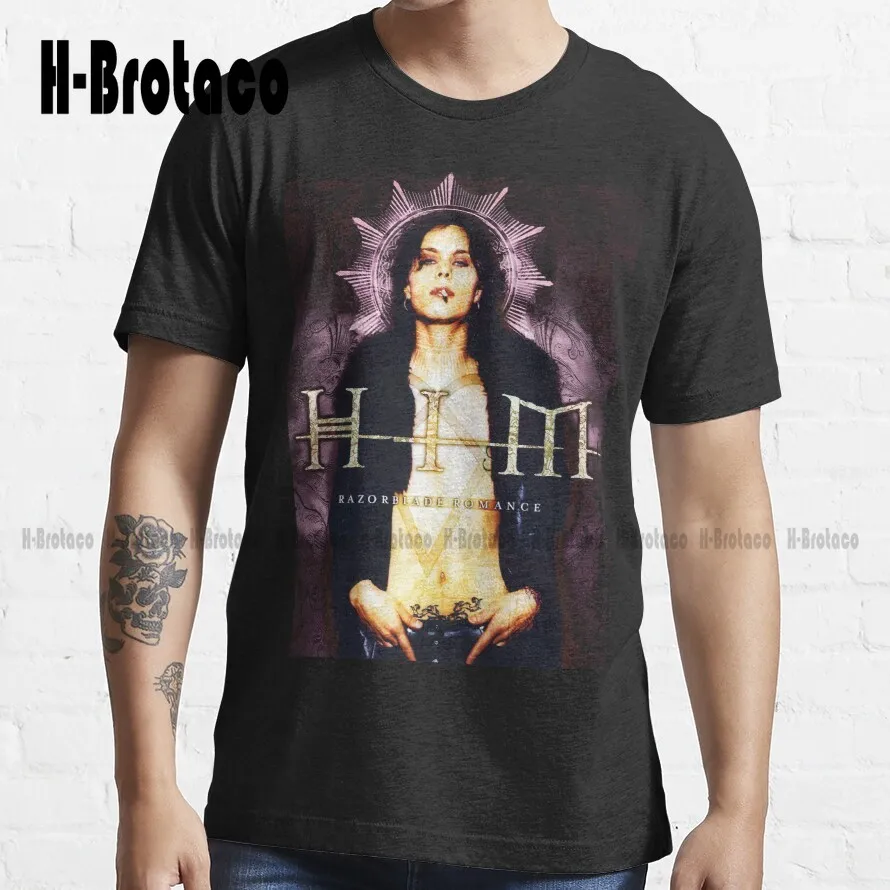 Him Band Tee Razorblade Romance T Shirt Heartagram Ville Valo T-Shirt Shirts For Teens Girls Fashion Tshirt Summer  Xs-5Xl