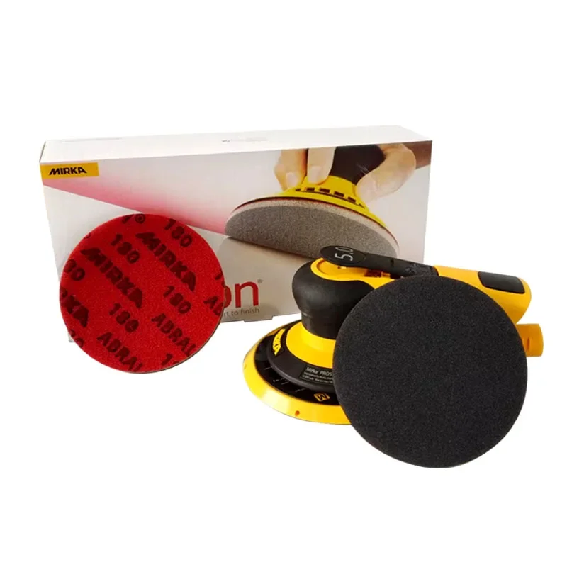 Original Mirka Sponge Sanding Grinding Disc 5In125mm Round Hook and Loop Car Paint Polishing Beauty Sandpape