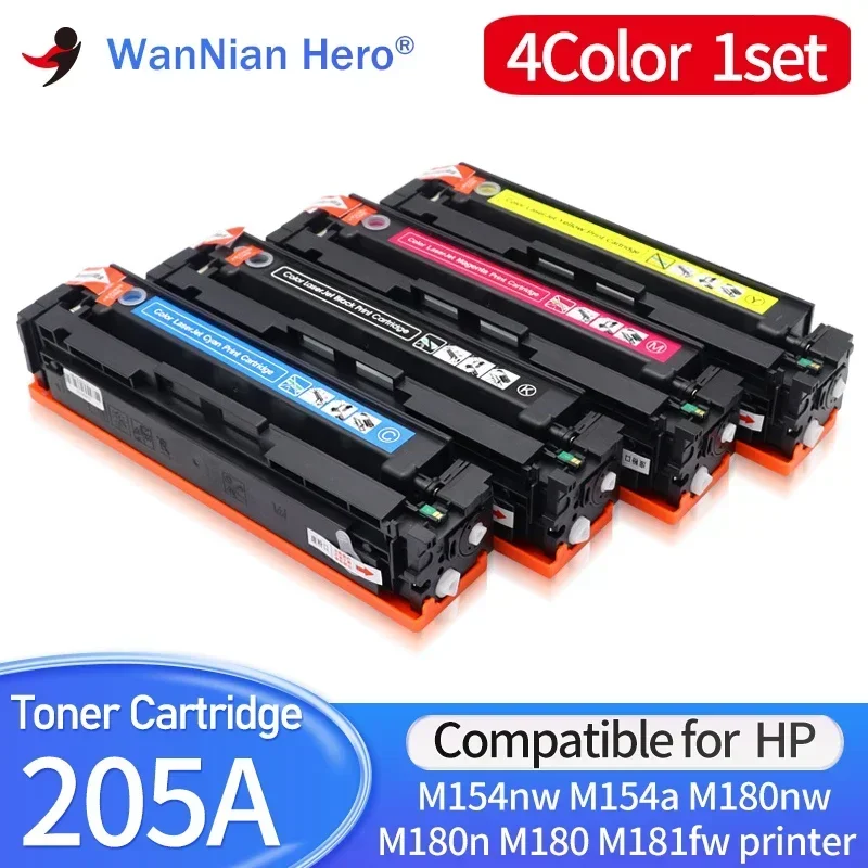 4pcs 205a CF530A 204a CF510A Compatible toner cartridge for HP LaserJet Pro M154 M154a M154nw MFP M180n M181fw M180 M181 Printer