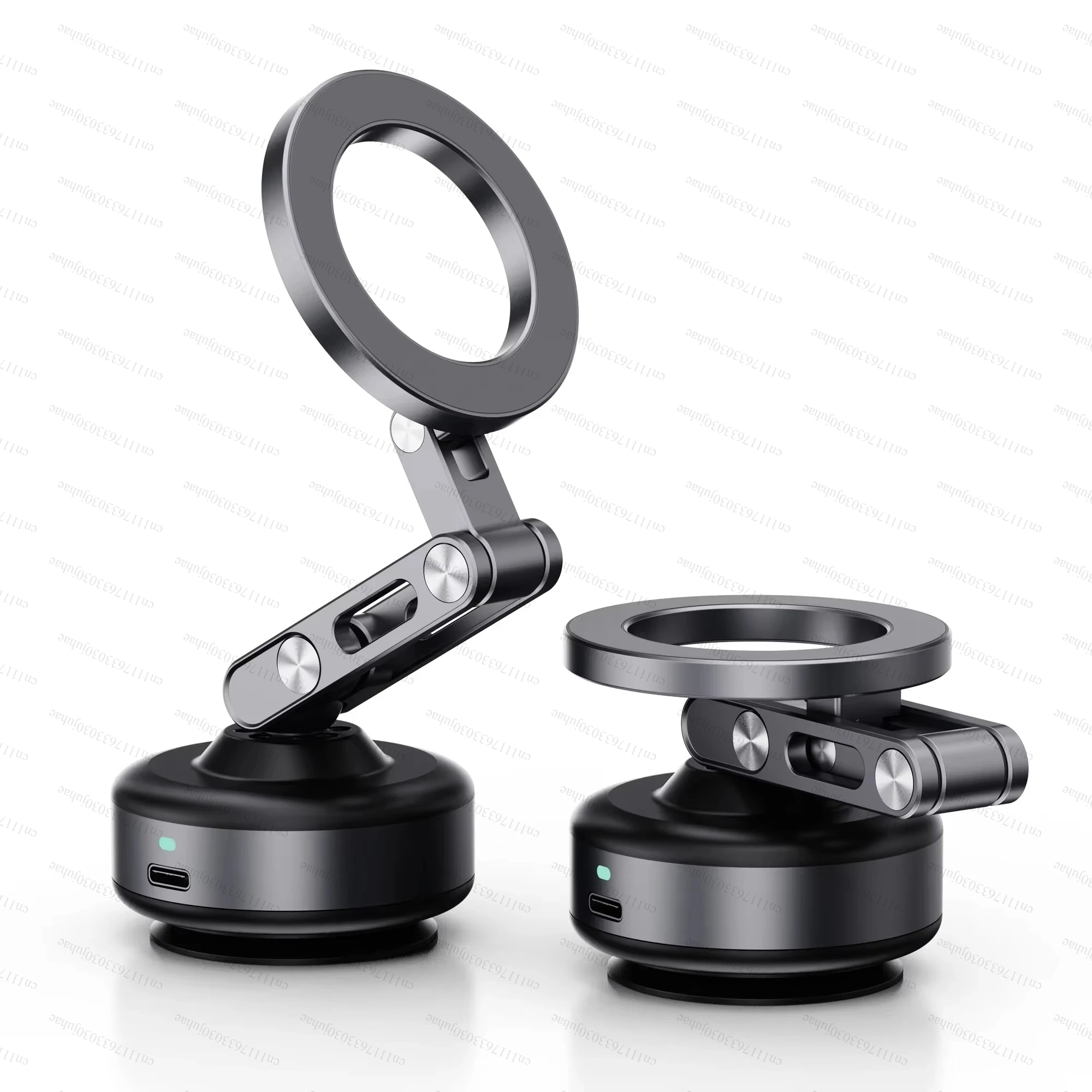 Magnetic Car Phone Holder 360° Rotating Folding Electric Vacuum Suction for Car Navigation Gym Kitchen Streaming Bracket