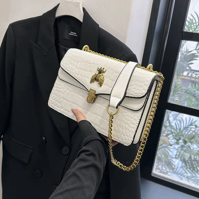 

Популярная классическая женская сумка через плечо с кожаной отделкой, сумка-мессенджер для модных дам от известного дизайнерского бренда