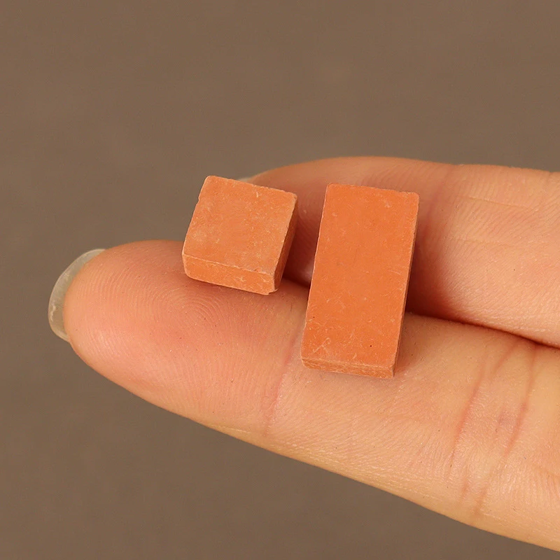 20Pcs 1:12 Dollhouse Miniature Red/Grey Brick Sand Bricks Wall Bricks Roof Tiles Building Scene Decor Doll House Accessories