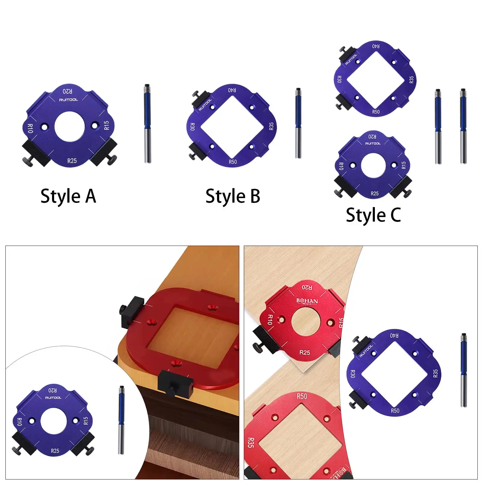 Angle positioning template, aluminum alloy, woodworking, easy to use corner