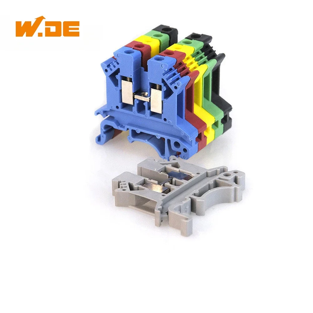 

100pcs UK-2.5B Din Rail Terminal Block Wire Conductor Universal Connector Screw Connection Terminal Strip Block UK2.5B