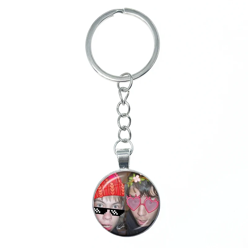 Zero Day Movie Cal Robertson Funny Meme Cute Pink Bow Glass Dome Cabochon Keychain Pendant Car Key Chains Handmade Gift