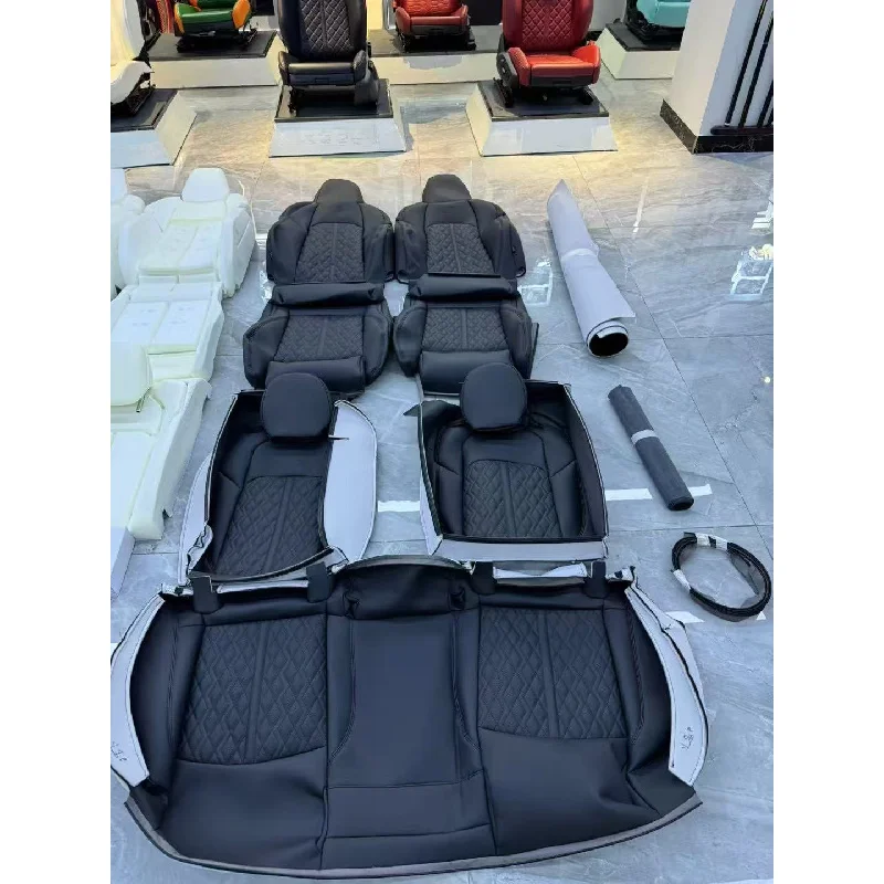 Hongsheng Car Interior Accessory  A6 C7 Seat Upgrade S6 Seat Sponge Kit Front and Rear Leather Cover for  A6