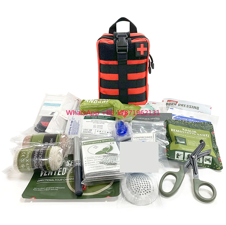 Small emergency medical multi-function oxford cloth survival ifak bag convenient first aid kit with supplies for outdoor