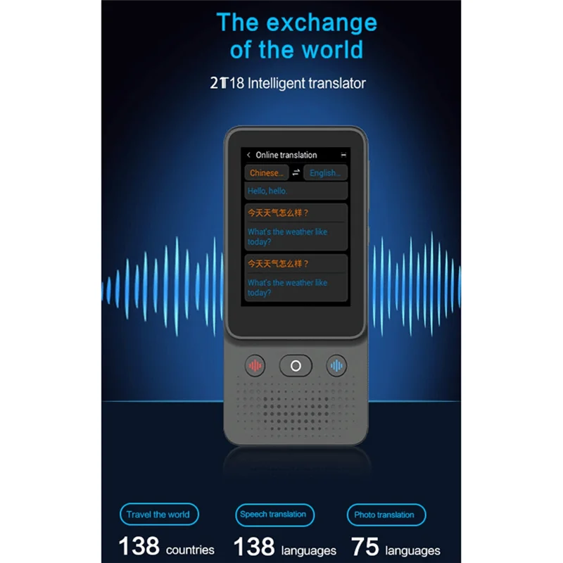 

【Flash Sale】T21 Translator Device Support 138 Languages Intelligent Real-Time Translation Offline Translation Ext Voice Translat