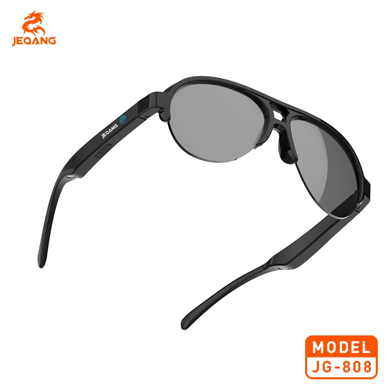 JEQANG JG-808 نظارات شمس ذكية تعمل بالبلوتوث تستمع إلى الموسيقى/مكبر صوت كهربائي 0916/شحن من النوع C