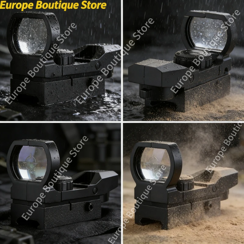 نطاق بندقية ثلاثي الأبعاد نطاق رؤية نقطة حمراء مشاهد مدمجة لبنادق جبل السكك الحديدية 20 مم