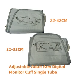 Adjustable Adult Arm Digital Monitor Cuff Single Tube Tonometer Cuff With Connector Sphygmomanometer BP Meter 22-42CM/22-32CM