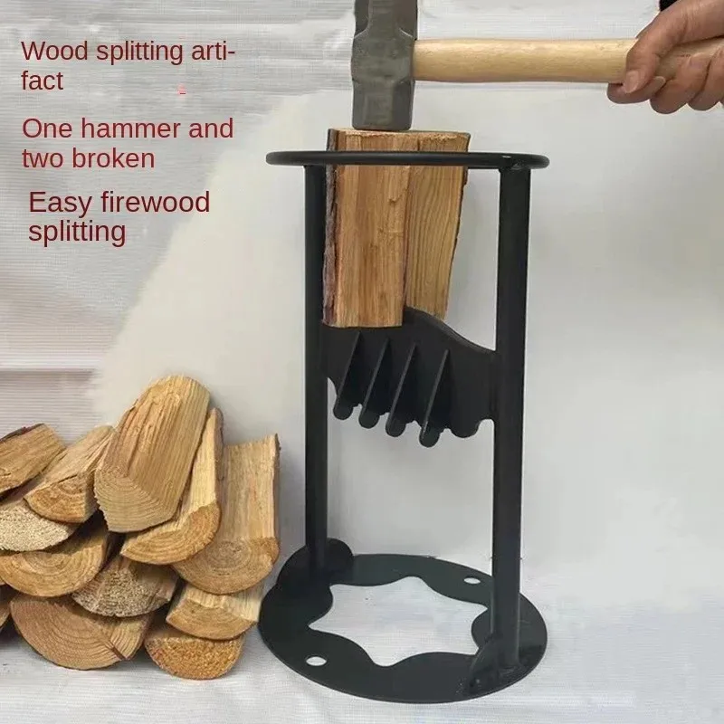 portable firewood splitter iron splitting wedge wood cutter labor saving log splitting tool for home use