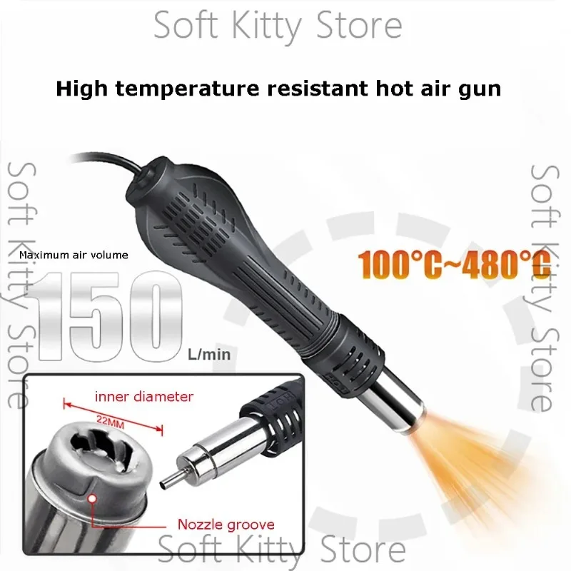 750W 2 in 1 Soldering Iron Hot Air Gun Rework Welding Station For Phone Welding Repair Tools 8898 Soldering Station