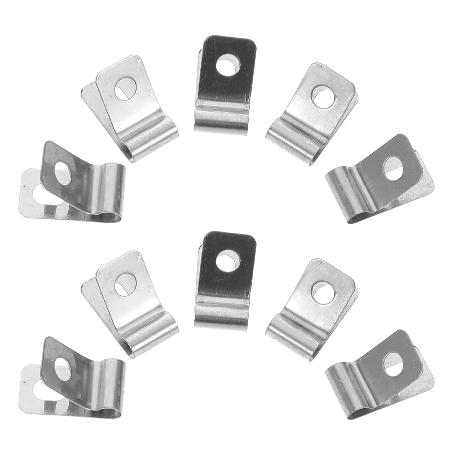 100Pcs Stainless Steel Wire Fence Clips Quick Install Metal Cable Clamps Enhanced Friction Stability for Livestock Enclosures