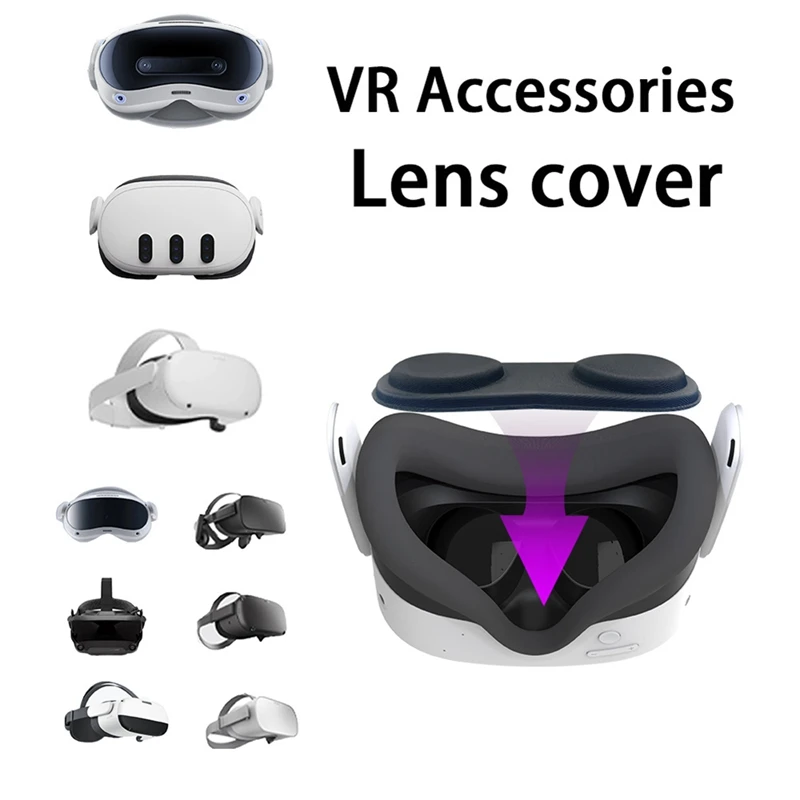 VR Lens Cover Portable Headset Lens Cover Soft EVA Cover For PICO4 Ultra/Meta Quest 3 VR Accessories