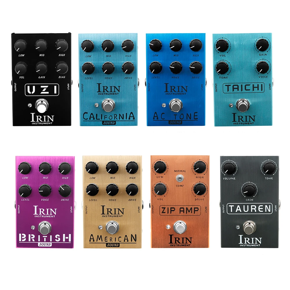 IRIN-Pedal de efecto de guitarra eléctrica, accesorio EQ de 10 bandas, Overdrive, distorsión, retraso, compresor, potenciador, coro, True Bypass