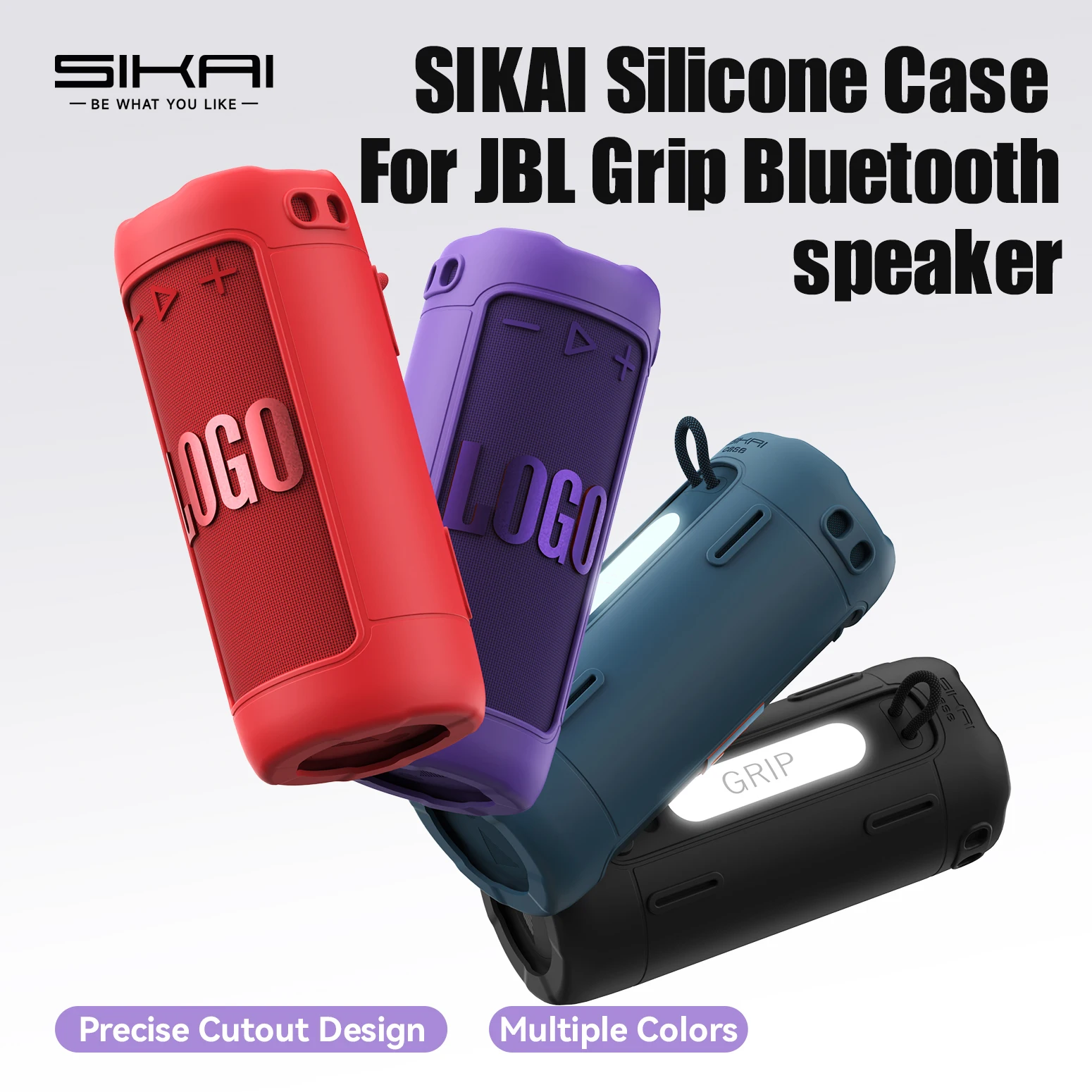 Funda de silicona SIKAI para JBL Grip, funda protectora para altavoz Bluetooth JBL Grip, funda protectora a prueba de golpes y antiarañazos