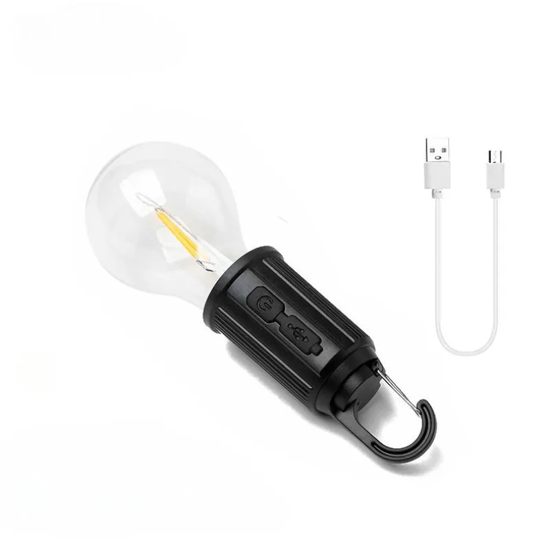 Portable Camping Light 600mAh LED Camping Lamp with Hook Portable Lighting Lantern Type C Charging Waterproof for Hiking Fishing